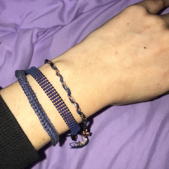 American Eagle Outfitters Jewelry - 🍉American Eagle blue and gold wrap bracelet set American Eagle Outfitters Jewelry - 🍉American Eagle blue and gold wrap bracelet set